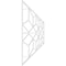 Ekena Millwork Set of Four Panels for 94 1/2"W x 36 1/4"H Pueblo Fretwork Wainscot Wall Paneling WPKP18X01X47PBL - alternate 3